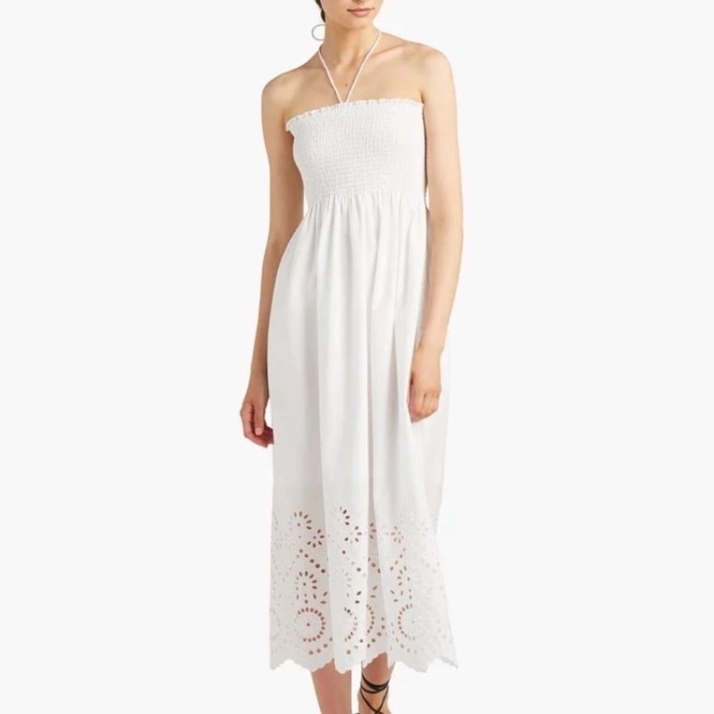 Hill House, The Lucy Nap Dress in White Broderie Anglaise